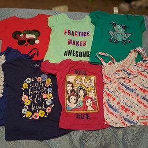 Seven tees and two long sleeve shirts lot